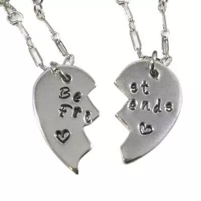 Best Friends Heart Necklace Set