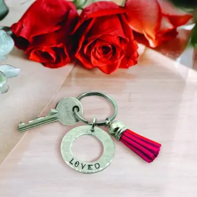 Personalized Keychain with Color Tassel