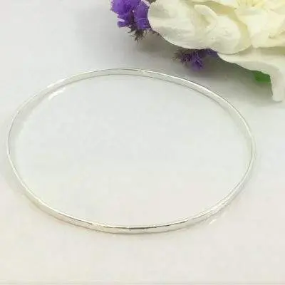Thin Silver Stackable Bracelet
