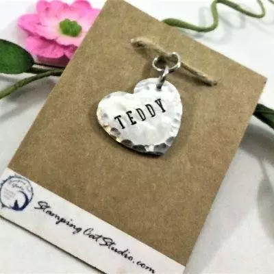 Pet ID Doublesided Tag Heart