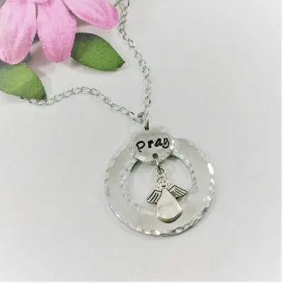 Pray Angel or Cross Necklace