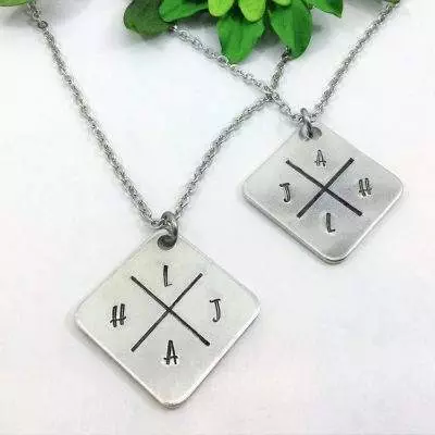 Crossed Paths Monogram Necklace