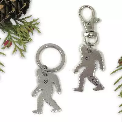 Whimsical Bigfoot Necklace or Key Ring