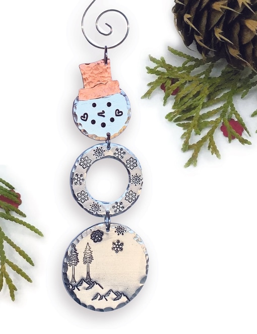 Snowman Personalized Christmas Ornament