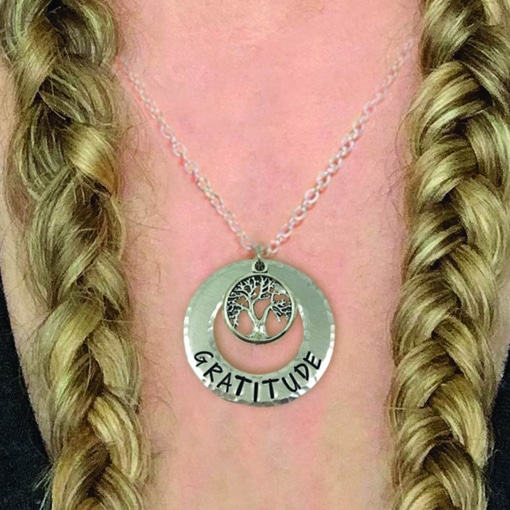 Gratitude Necklace With Nature Charm
