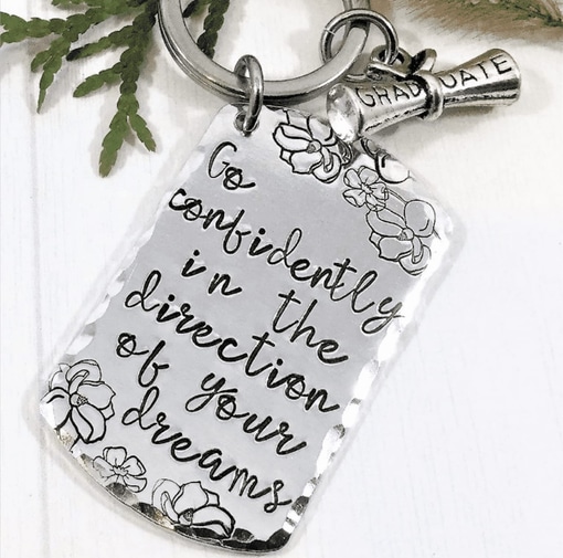 Go Confidently Custom Keychain