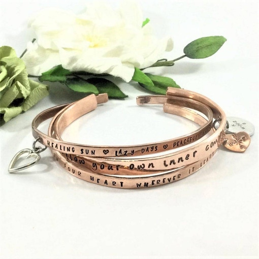 Cuff Bracelet with Sweet Dangle Charm