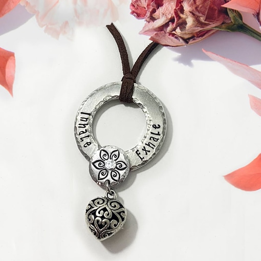 Boho Meditation Heart Necklace