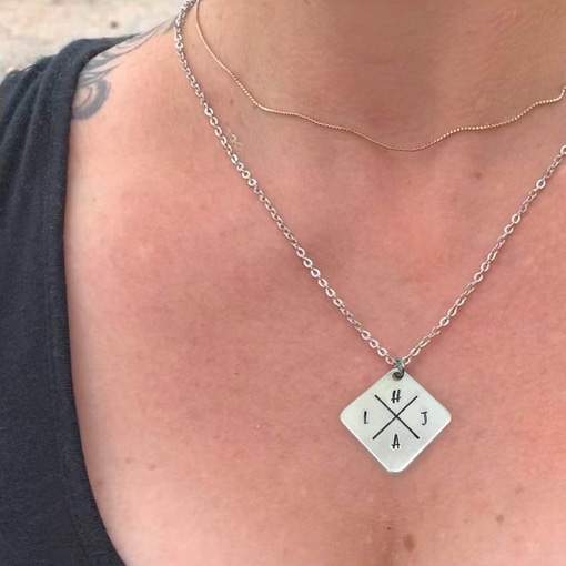 Crossed Paths Monogram Necklace