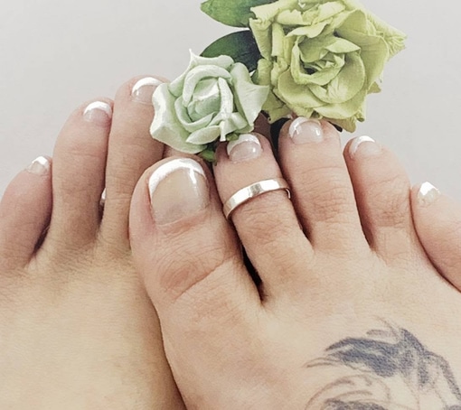 Solid Silver 3mm adjustable Toe Ring