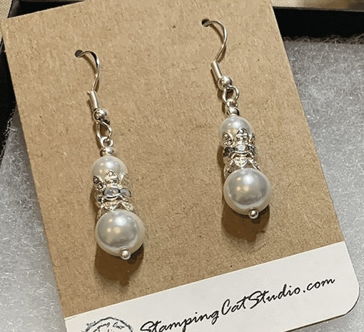 Charming Silver and Pearl Drop Earrings