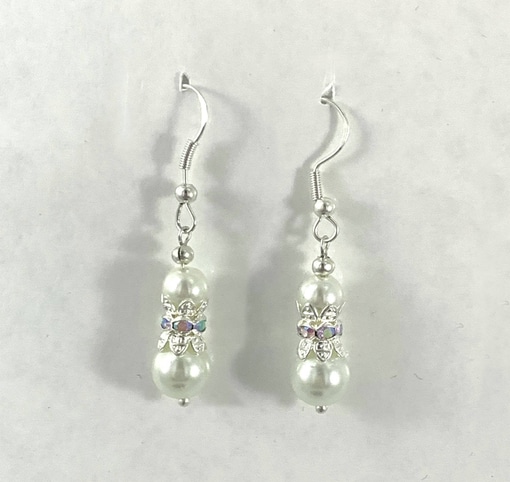 Sterling Silver and Pearl Drop Earrings