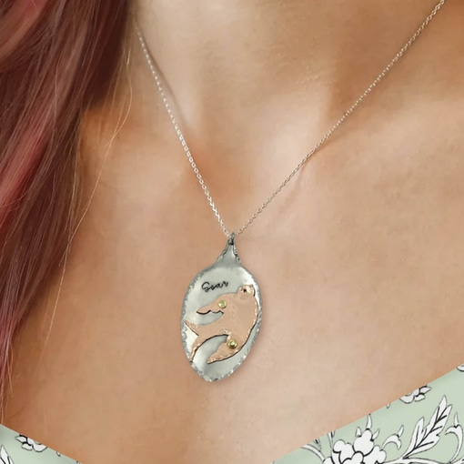 Soar Mixed Metal Spoon Necklace