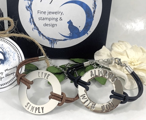 Personalized Washer Bracelet solid stainless