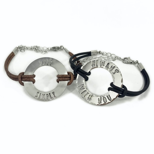 Choose Your Word Washer Bracelet stainless