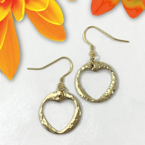 Cutout Heart Dangle Earrings