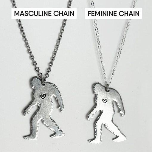 Whimsical Bigfoot Necklace or Key Ring