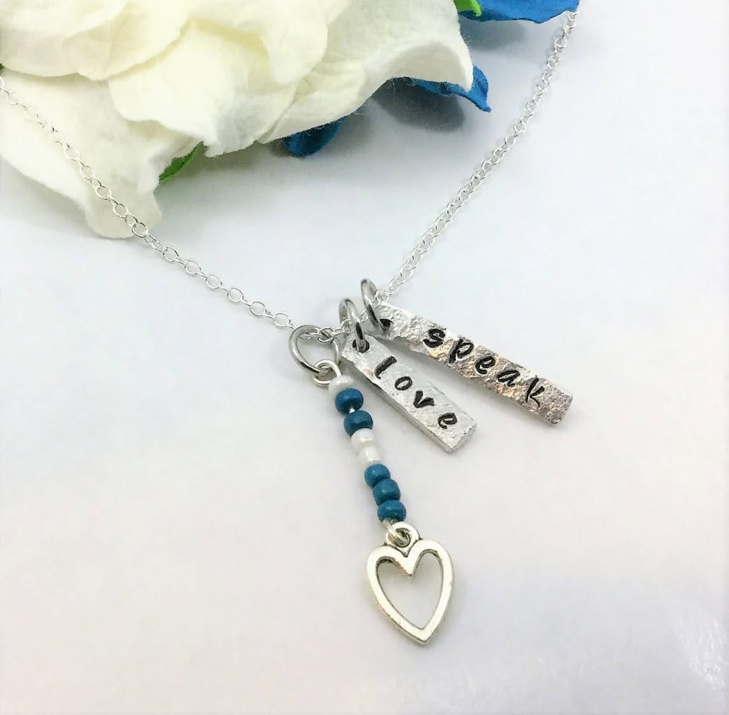 Speak Love Necklace With Beads